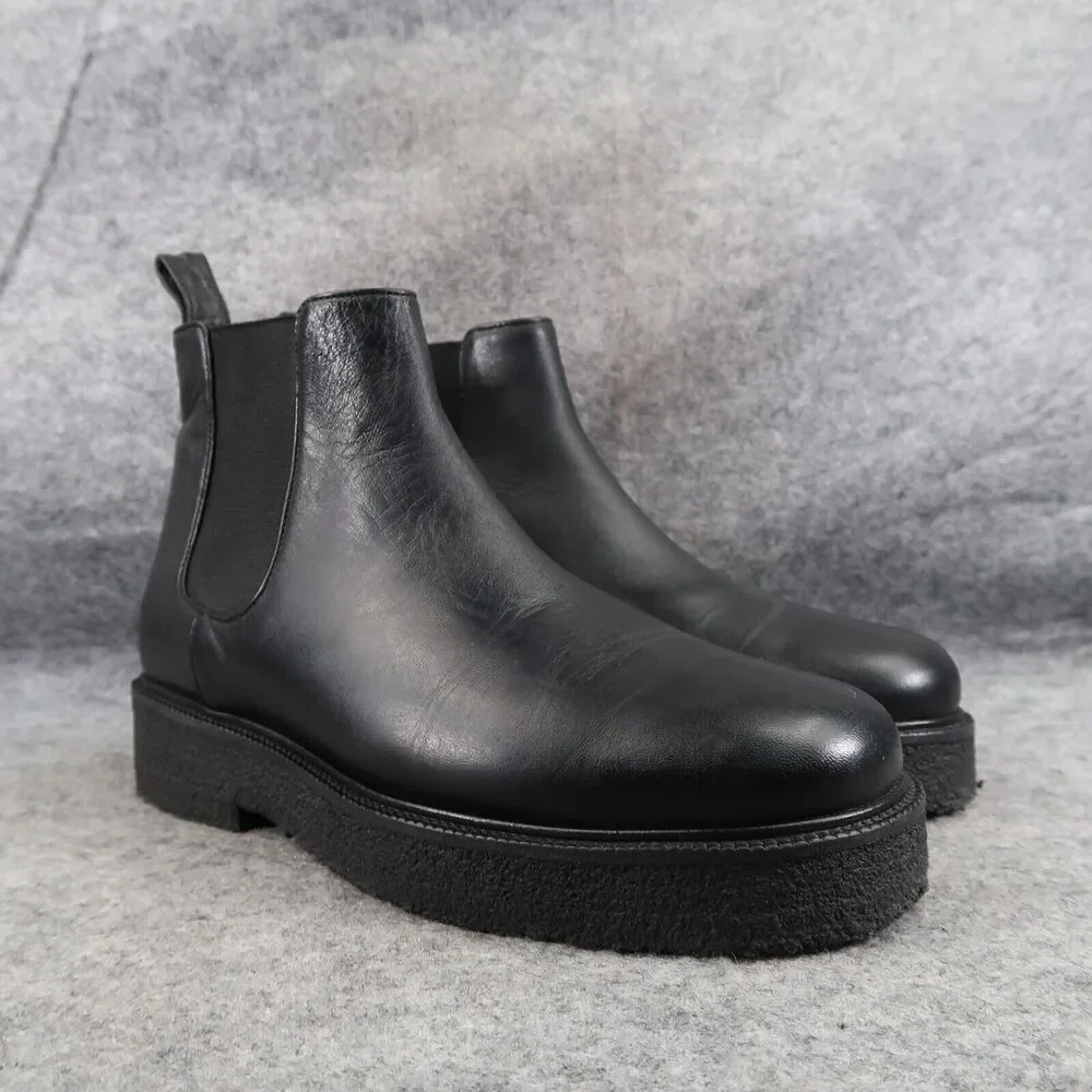 Staud Shoes Womens 36 Boots Chelsea Palamino Leather Casual Platform Black Ankle